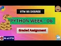 Python Week - 6 IIT Madras BS Degree Graded Assignment