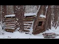 Download Lagu Building a Warm Winter Shelter for Survival in the Wild Woods. Winter Bushcraft. ASMR