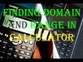 Finding domain and range in your calculator