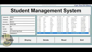 Create a Student Database Management System using SQLite with a Treeview in Python - Part 2 of 2