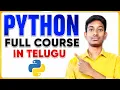 Python Full Course in Telugu Complete Python Tutorial for Beginners to Advanced Practical Only