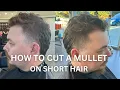 How to Cut a Mullet on Short Hair tutorial for beginners - mens cuts