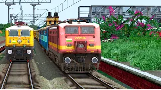2 trains overtake icf train rail station bumpy railroad train simulator railwork ntg gaming