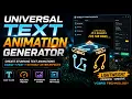 Create Text Animations Without After Effects Universal Text Animation Generator Ver 1 0 2026