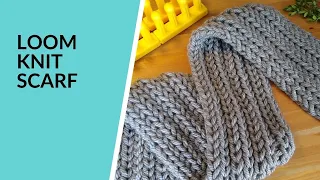 Zippy Loom Double Knit Rib Stitch Scarf Loom Knitting
