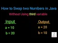 How to swap two numbers in two numbers without using third variable swap numbers