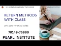 Mastering Java OOPs Unleashing the Power of Class Return Methods Pearl Institute Batala Tutorial