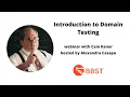 Webinar with Cem Kaner Introduction to Domain Testing