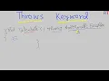 Java-116 - Throws Keyword in Java Java Exception Handling