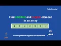 Smallest and Largest element in array malayalam malayalam Code eureka