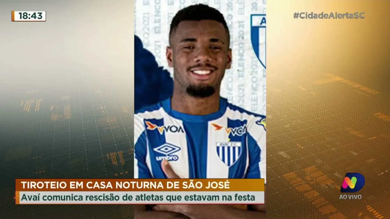 Avaí comunica rescisão de atletas que estavam em casa noturna de São José onde ocorreu tiroteio