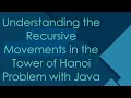 Understanding the Recursive Movements in the Tower of Hanoi Problem with Java
