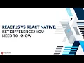 React Js vs React Native Key Differences You Need to Know Algoworks