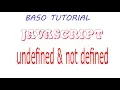 not defined and undefined in javascript