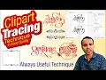 How to Trace Wedding Card Clipart Clipart Tracing Technique in Good Quality
