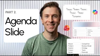 If I Wanted to Create a PowerPoint Template, This is What I'd Watch (Part 2: Agenda Slide)