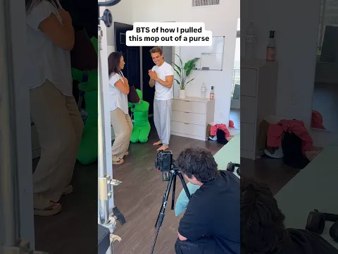 BTS of how I pulled this mop out of a purse