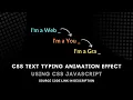 CSS Text Typing Effects Multiple Text Typing Animation in CSS