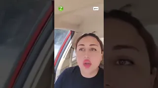 سيدة تهاجم شرطي مرور بلهجة عنصرية في دمشق سوريا 