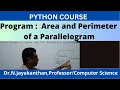 Python Program to Calculate Area and Perimeter of Parallelogram