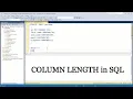 How to get COLUMN LENGTH in SQL