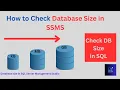 How To check database size in SSMS view database in SQL Server