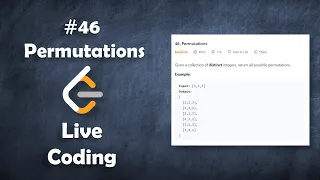 Permutations Live Coding with Explanation Leetcode