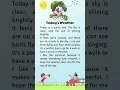 few lines on today s weather English speaking