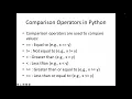 21 Comparison Operators in Python Visual Studio Code Examples Python Learning