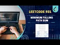 Leetcode 931 Minimum Falling Path Sum Streak JAVA
