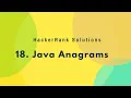 18 Strings - Java Anagrams Hindi