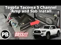 2016 - 2024 Toyota Tacoma 5 Channel Amp and Sub Install