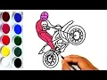 Motorcycle Coloring Pages - Draw and Coloring Bike