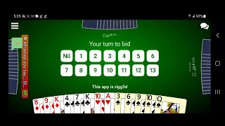 Another partner throwing the game Trickster Spades Ace high 2v2 30 for 50 chip game