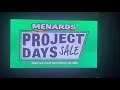 Menards Project Days Sale 2026