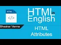 HTML tutorial for beginners in English HTML Attributes