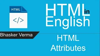HTML tutorial for beginners in English HTML Attributes