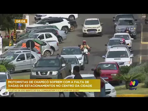 Motoristas de Chapecó reclamam da falta de vagas de estacionamento rotativo no centro da cidade