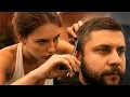 ASMR Hidden Gem Smooth Haircut with Scissors Instant Relaxation with Beautiful Lady Barber