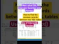 How to find the common records between two sql tables