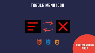 Hamburger Menu Icon using HTML CSS Vanilla JS