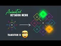 Animated Radial Octagon Menu using Html CSS Vanilla JavaScript