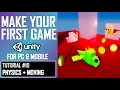 HOW TO MAKE YOUR FIRST GAME IN UNITY - PHYSICS MOVING OBJECT LESSON TUTORIAL JIMMY VEGAS