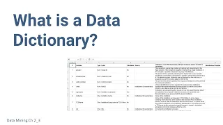 What is a Data Dictionary
