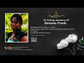 Celebrating the Life of Gemma Frank