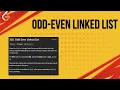 Odd-Even Linked List Explained LeetCode 328 Linked List Rearrangement Trick