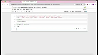 Python Crash Course - 1 7 Sets Dictionaries data types PART 1