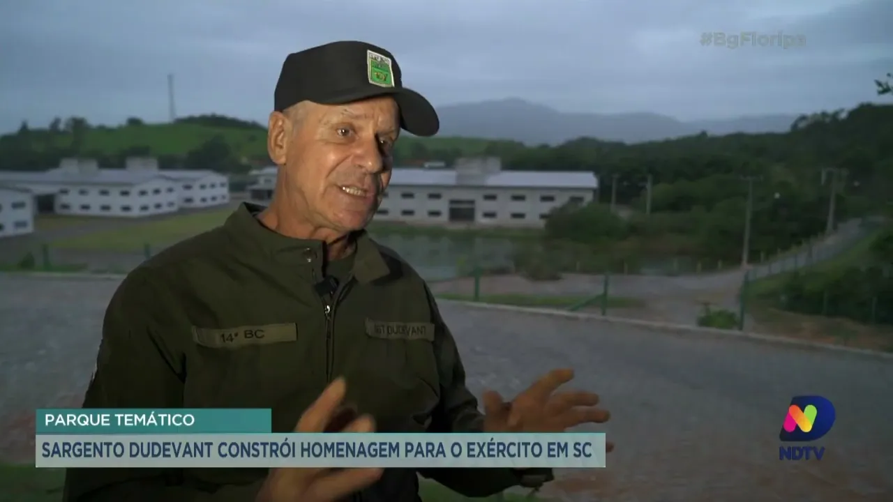 Sargento Dudevant constroi homenagem para o exército em SC