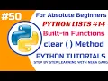 Python clear Method How to Empty a List in Python Class 11 12 CS