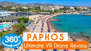 BREATHTAKING VR 360° Drone Tour of Paphos Beach Resort in 4K!